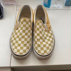 yellow checkered vans